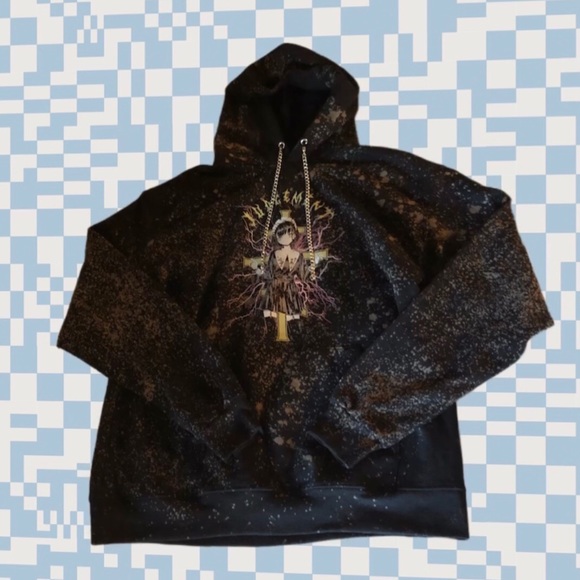 Goth Anime Girl Champion Hoodie PERSONALIZED - Picture 1 of 2
